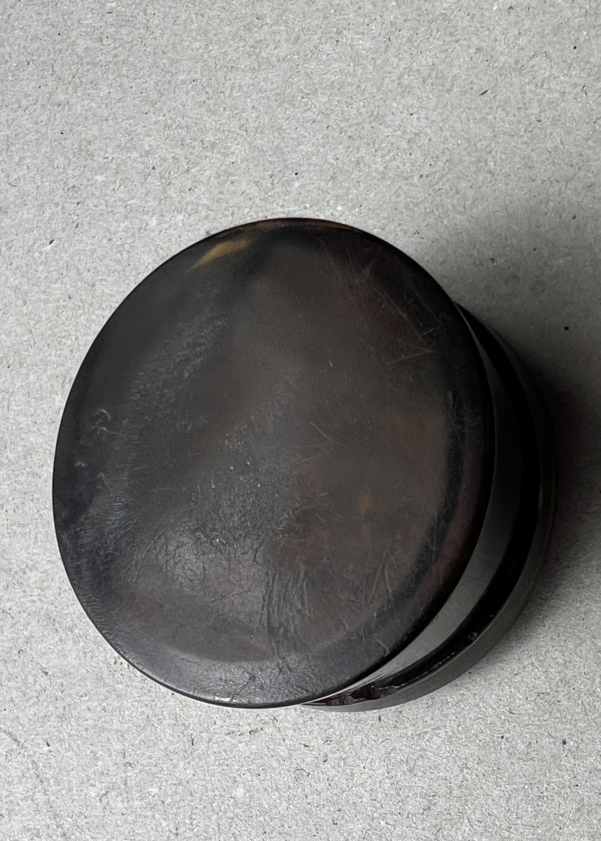 Pressed Horn Snuff Box  Royaliste And Napoleon In Secret Inside-photo-3