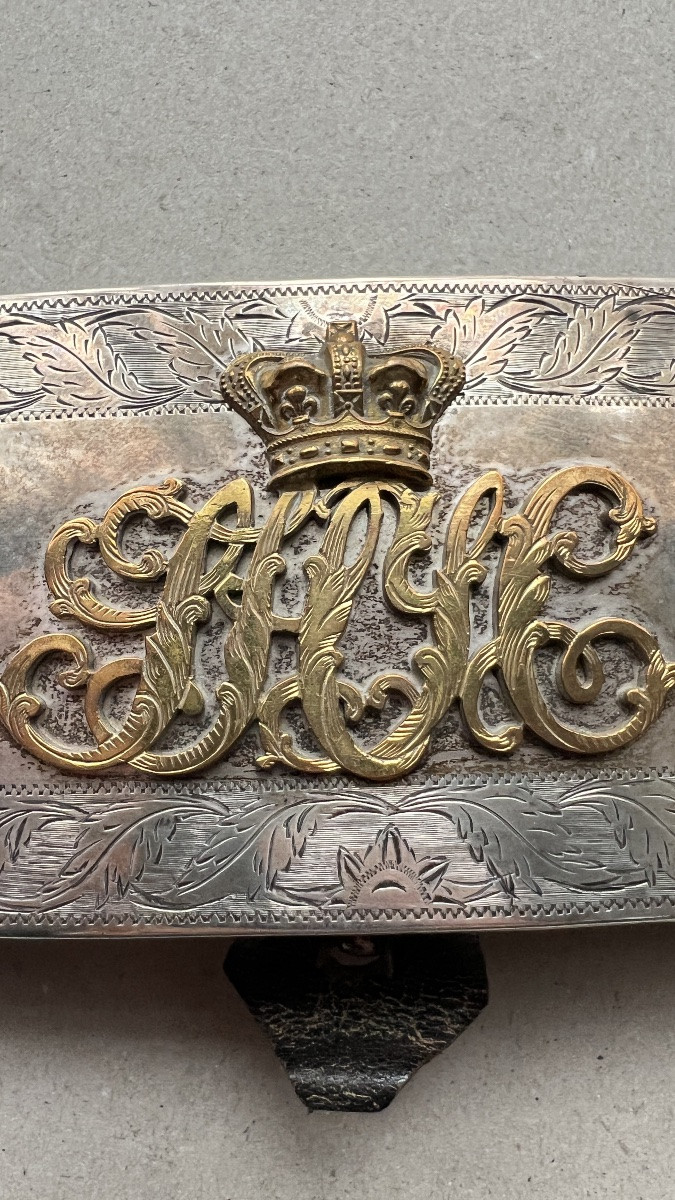 cartouchiere officier anglais en argent-photo-3