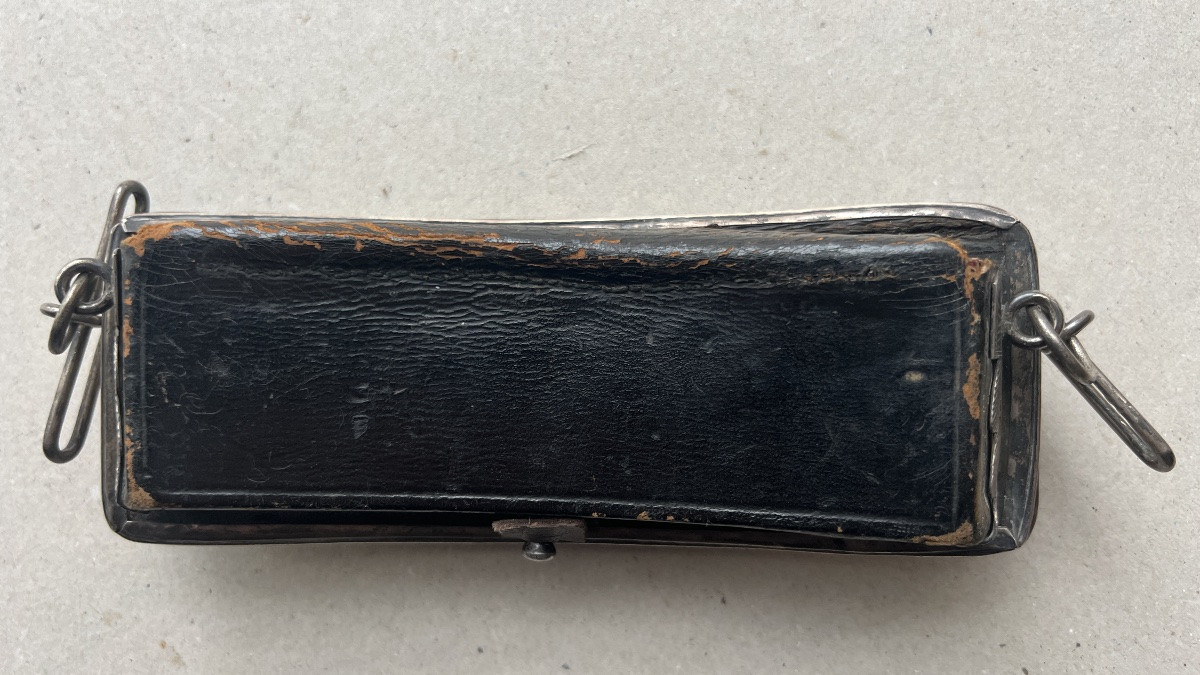 boite cartouchière en argent pour officier anglais-photo-2