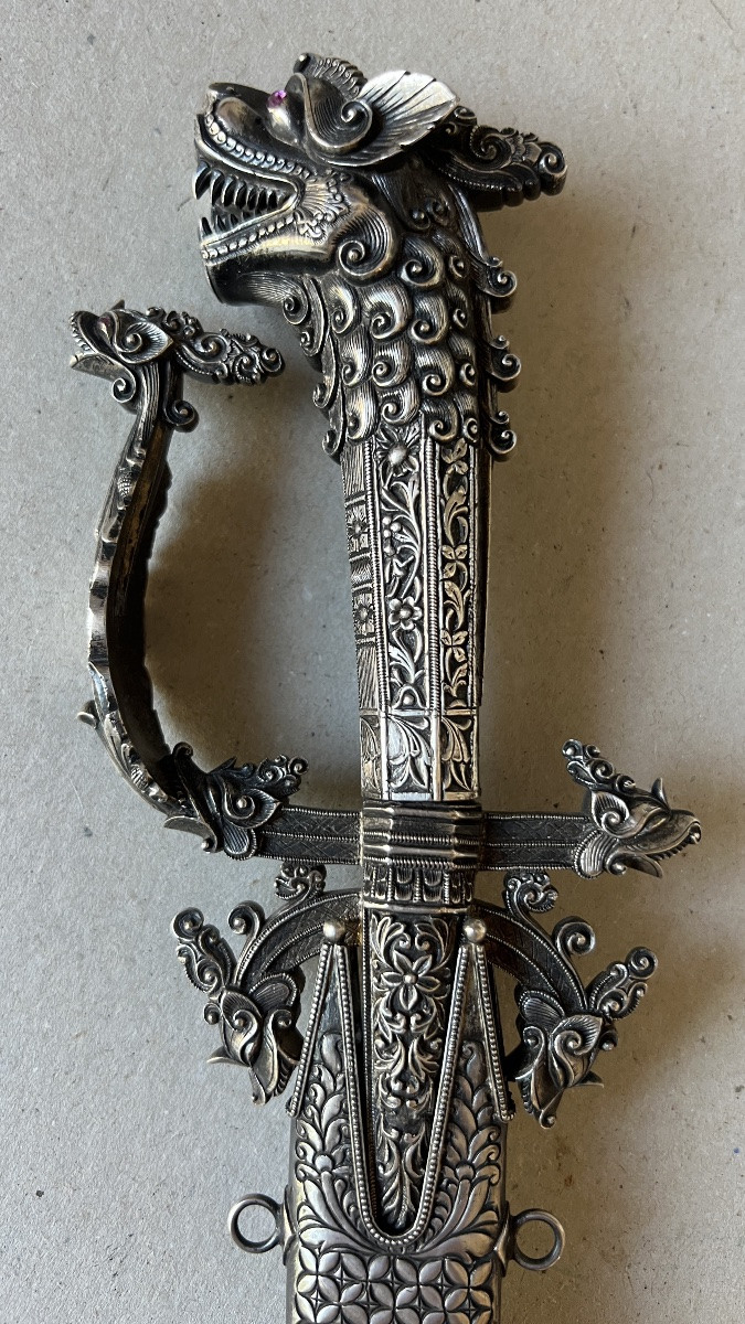 Silver Ceylon Castanets Short Sword - Dagger-photo-2
