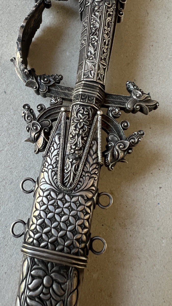 Silver Ceylon Castanets Short Sword - Dagger-photo-3