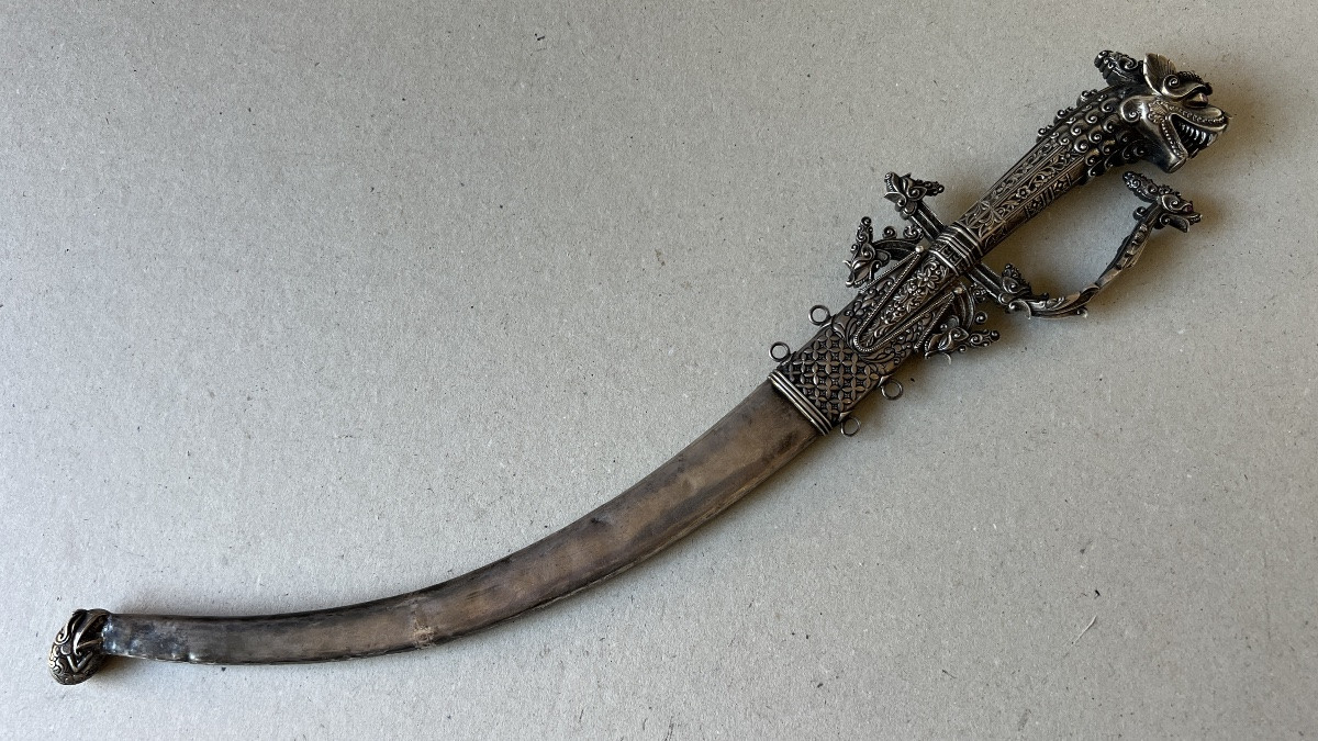 Silver Ceylon Castanets Short Sword - Dagger-photo-4