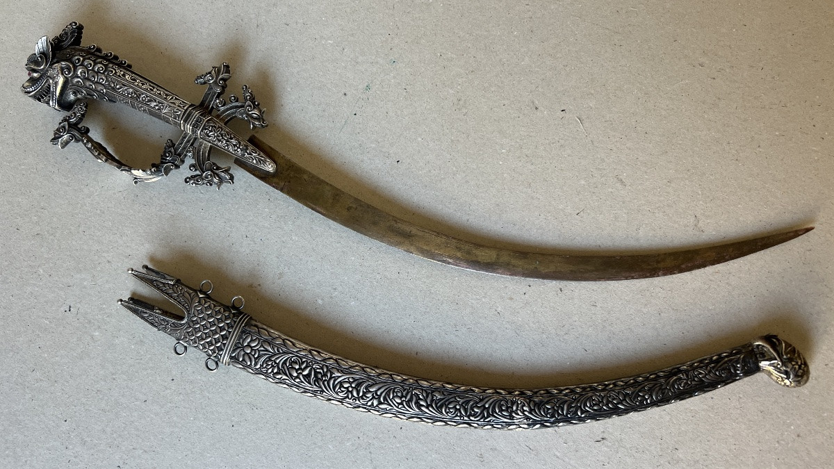 Silver Ceylon Castanets Short Sword - Dagger-photo-2