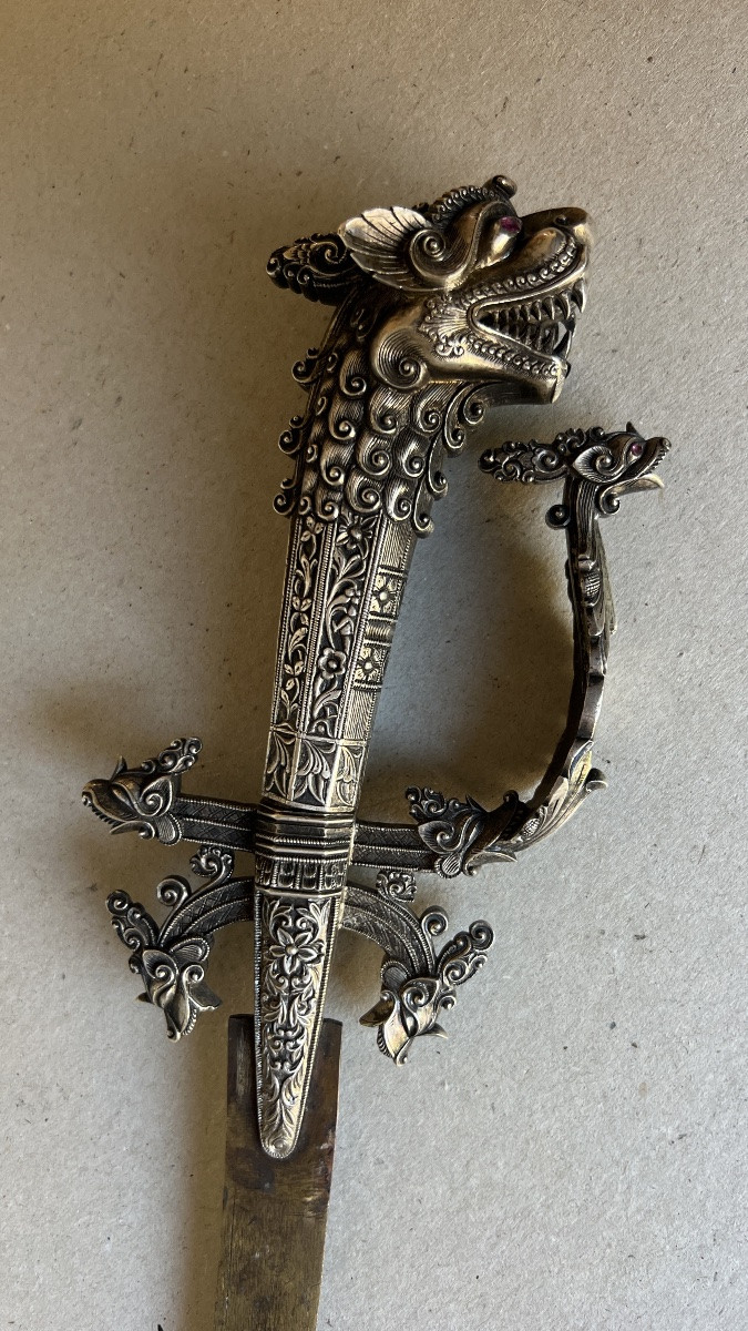 Silver Ceylon Castanets Short Sword - Dagger-photo-3