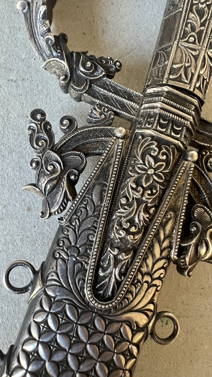 Silver Ceylon Castanets Short Sword - Dagger-photo-4