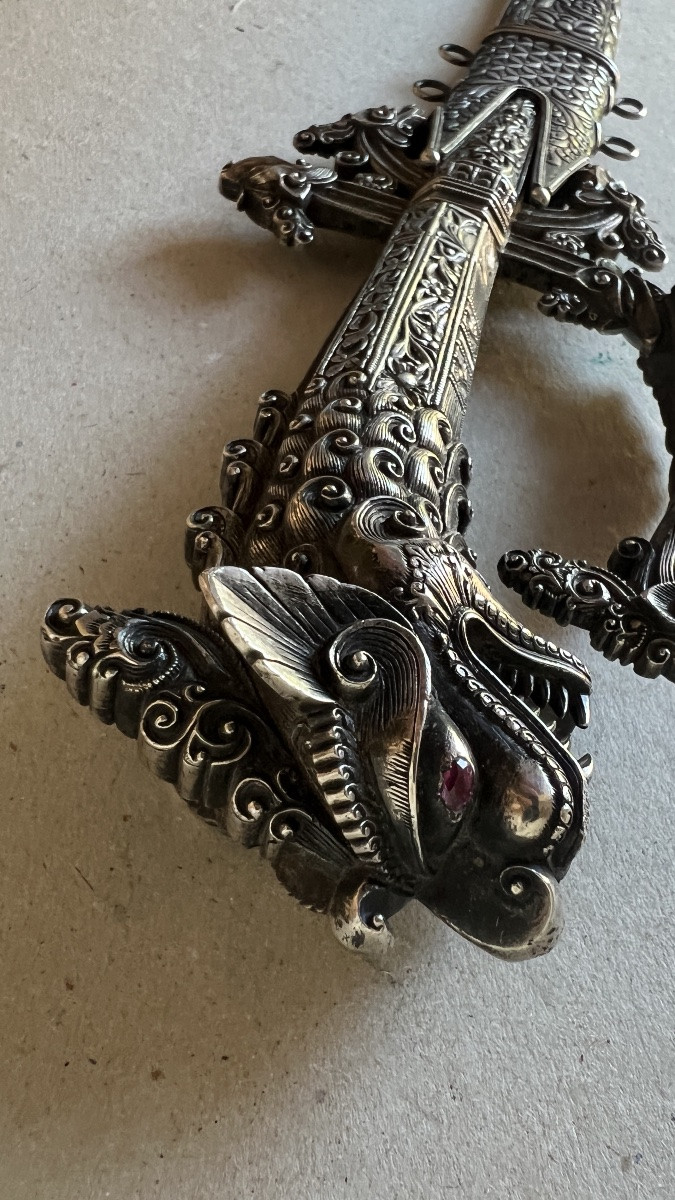 Silver Ceylon Castanets Short Sword - Dagger-photo-5