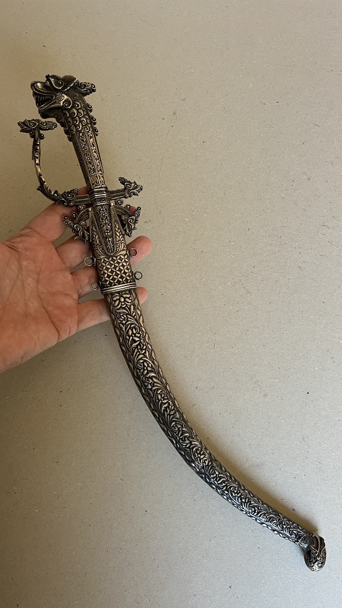 Silver Ceylon Castanets Short Sword - Dagger-photo-6