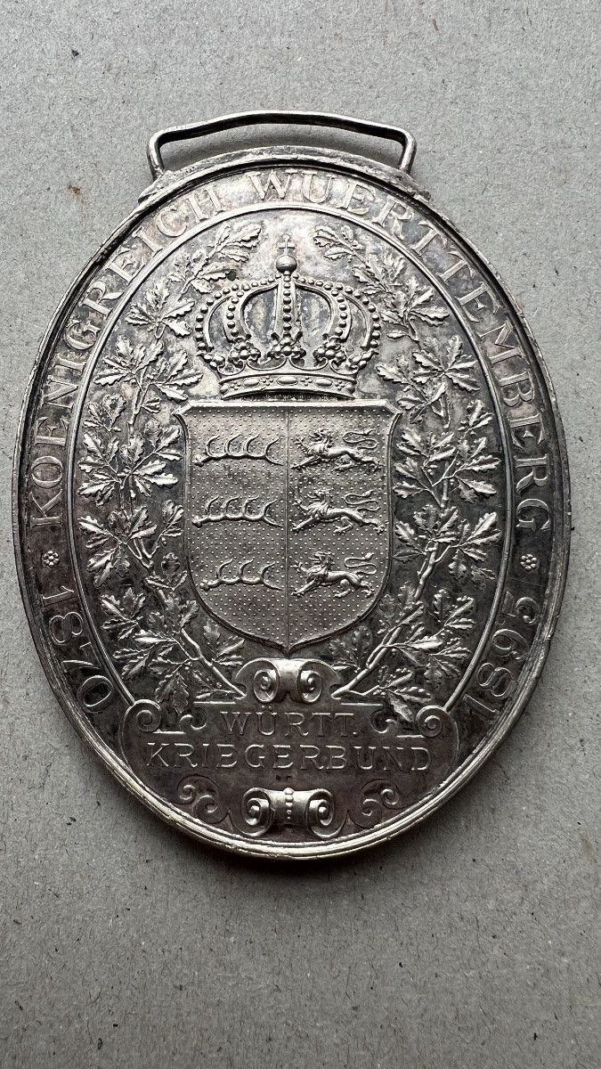 Large German Commemorative Medal From Württemberg-photo-2