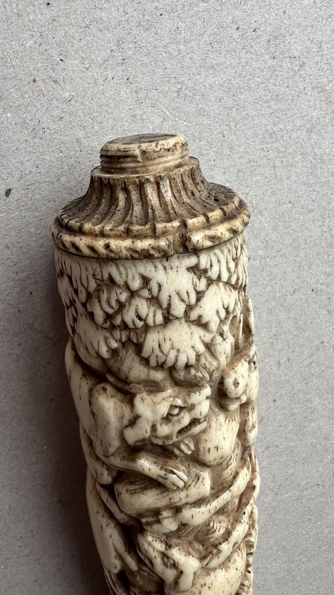 sceptre de chasse allemand sculpté en corne de cerf polie-photo-2