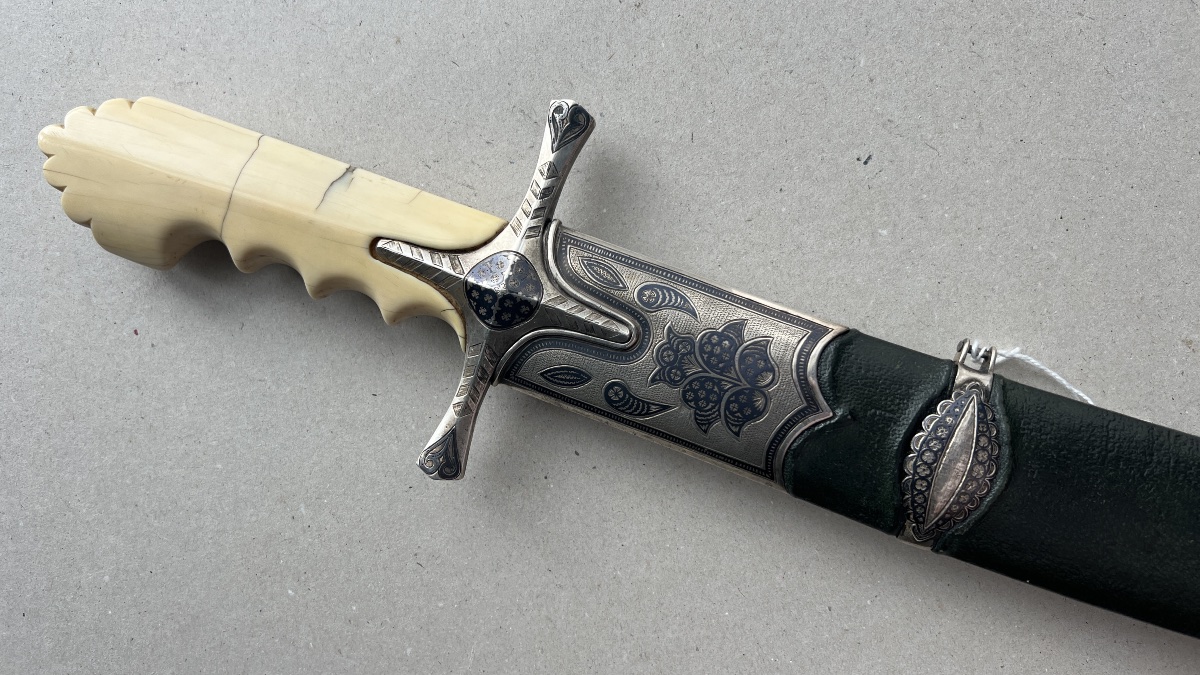 sabre argent niellé oriental style karabela-photo-2