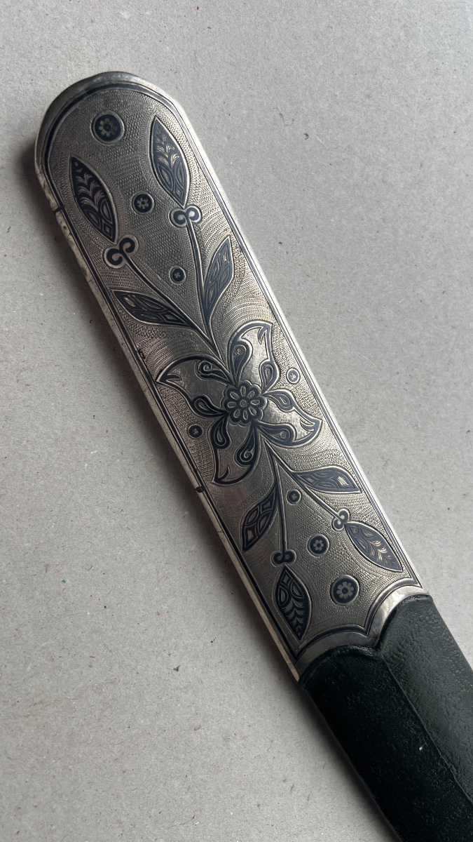 sabre argent niellé oriental style karabela-photo-2