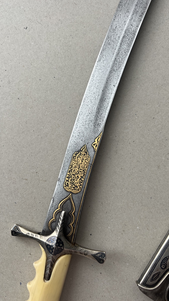sabre argent niellé oriental style karabela-photo-7