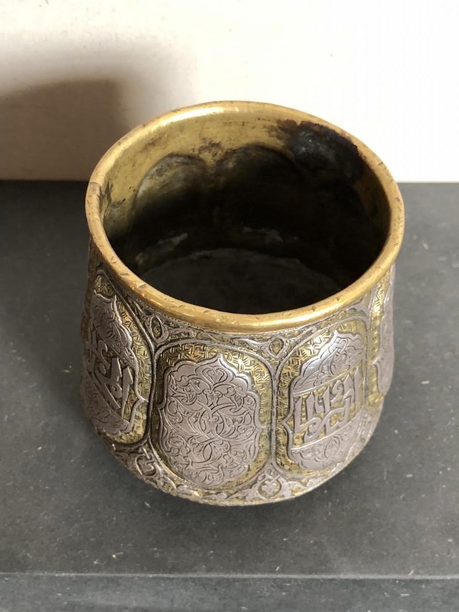 Iranian Jar Copper And Silver-photo-4