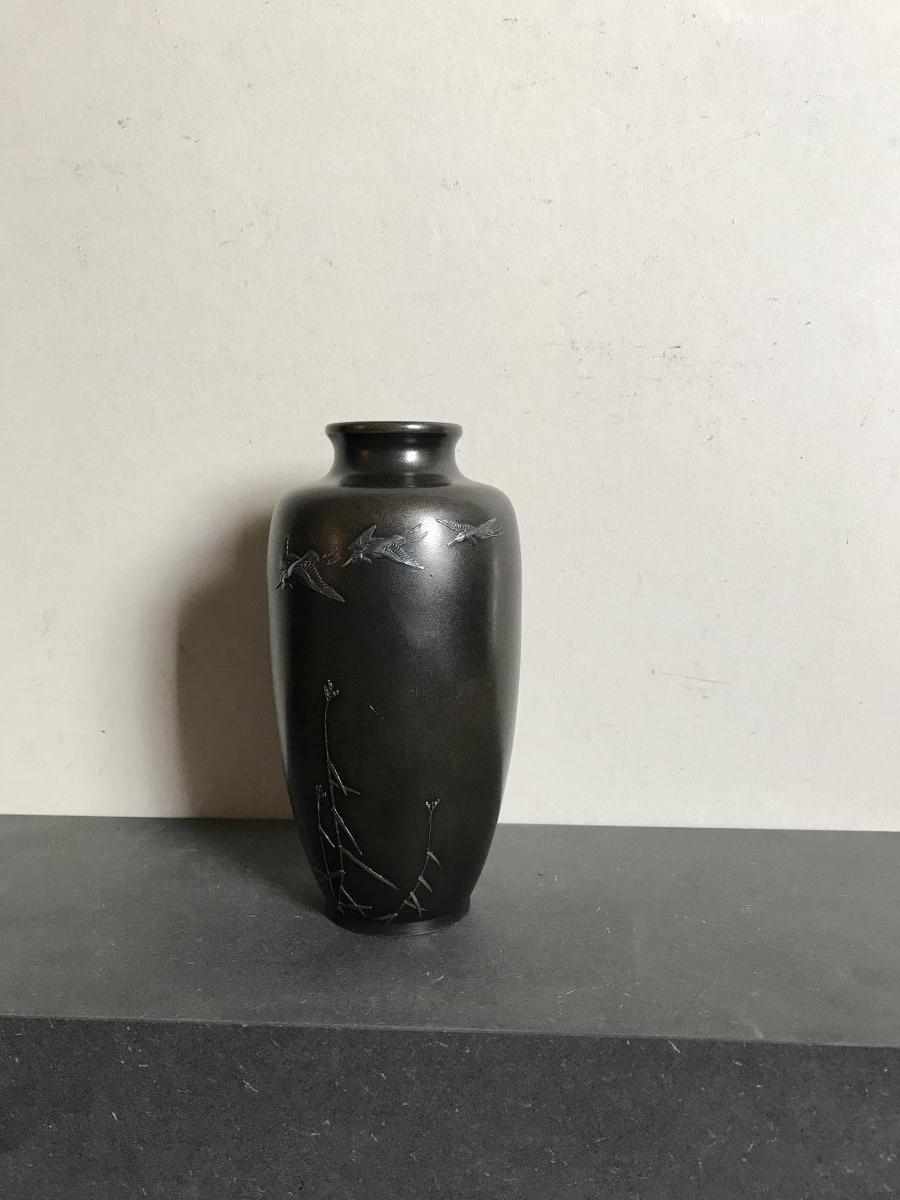 Japanese Bronze Vase-photo-2