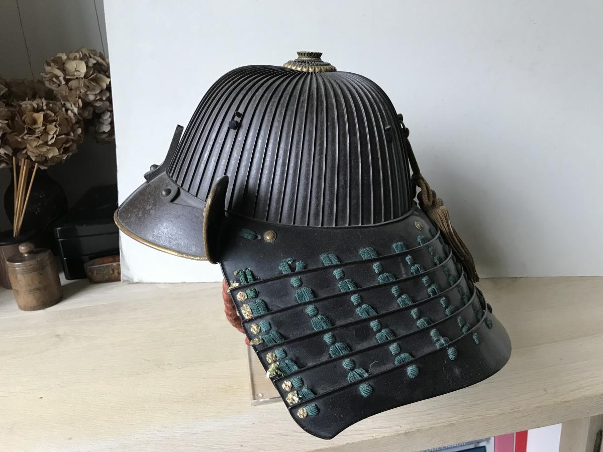 Helmet Samurai Suji Bashi 62 Plates Saotome Kabuto-photo-4