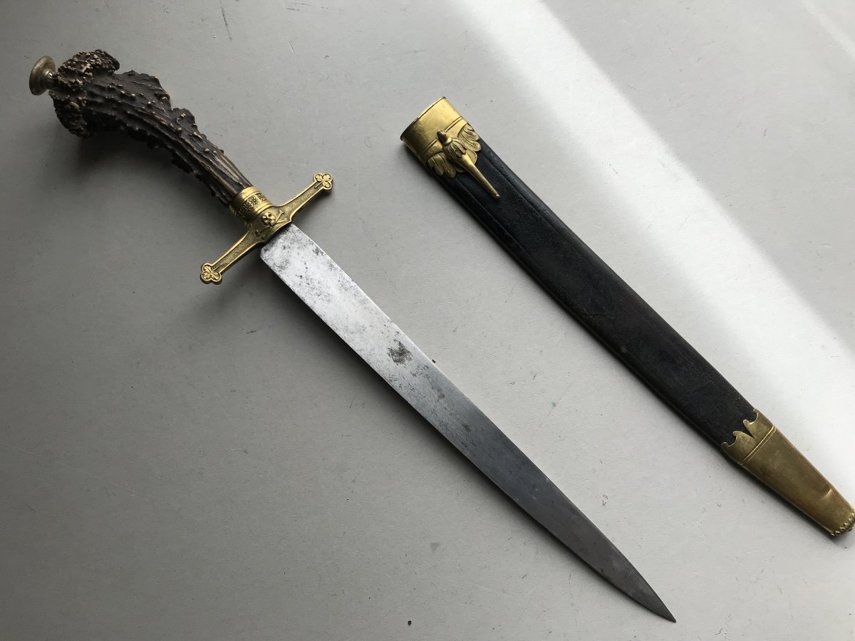 Beautiful German Hunting Dagger With Brunswick Skull-photo-3