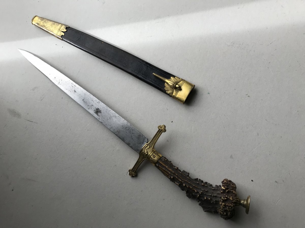 Beautiful German Hunting Dagger With Brunswick Skull-photo-5