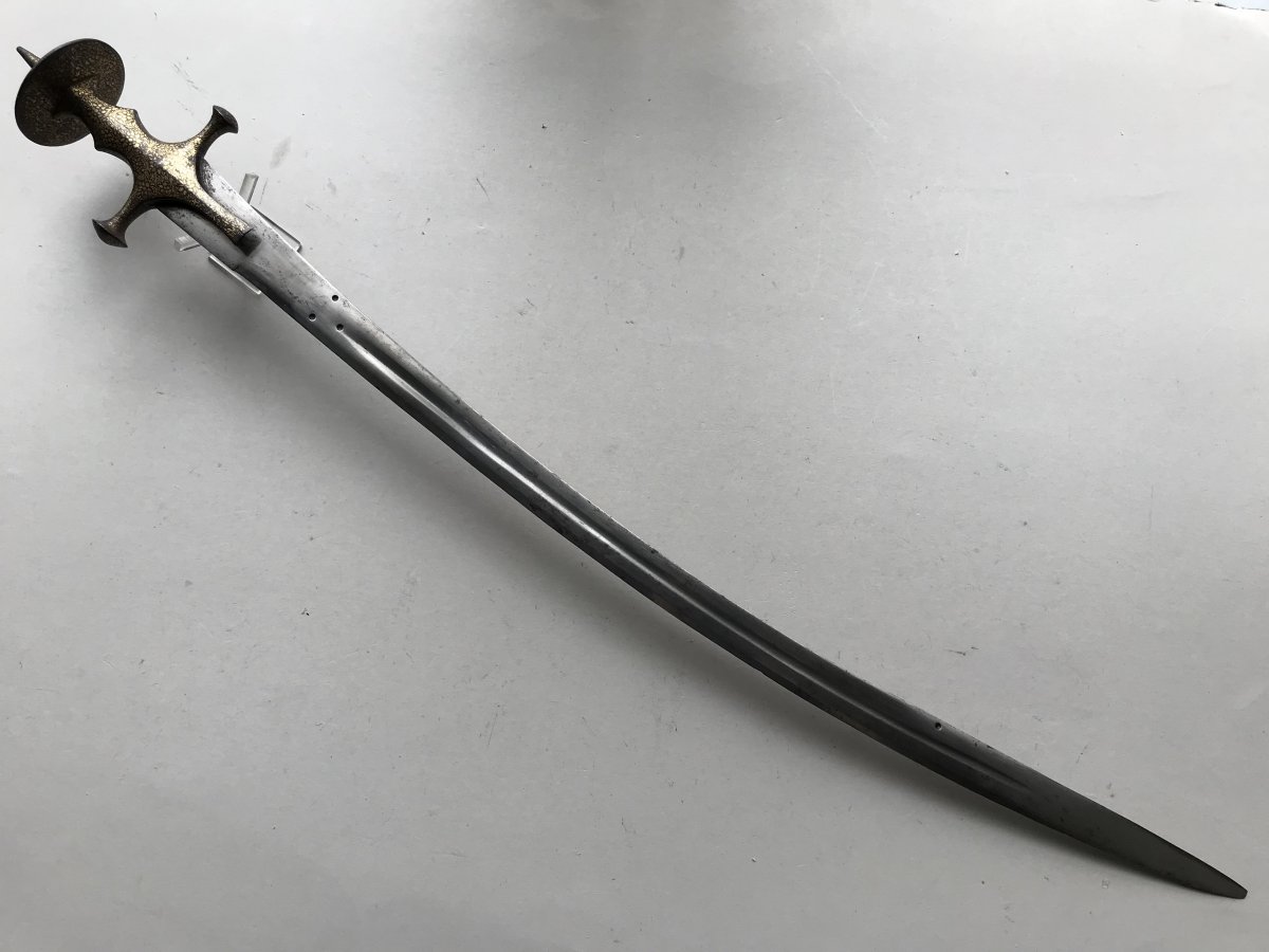  Sabre Tulwar damasquiné en or-photo-2