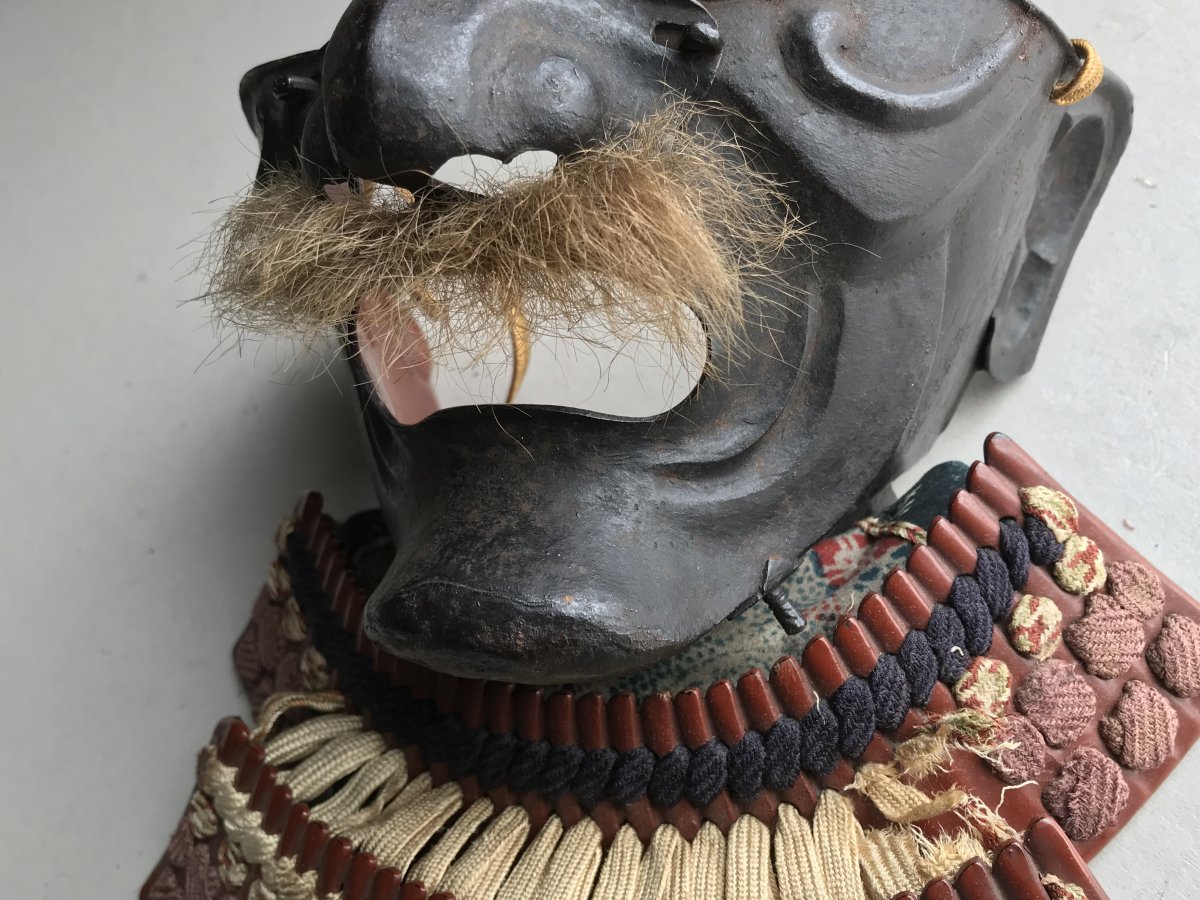Samurai Menpo Mask In Ressei Style-photo-4