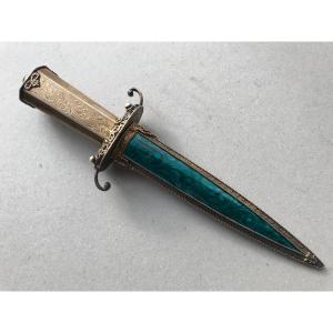 Beautiful Romantic Dagger In Vermeil