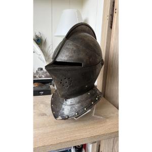 Armet / Casque de cavalier français du 16 ieme
