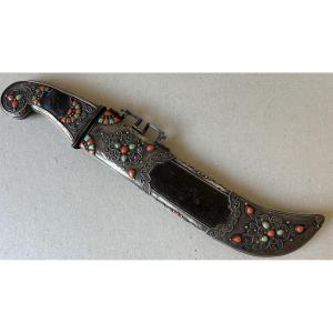 Sino Tibetan Silver Dagger