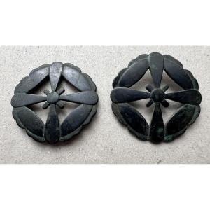 Shakudo Kamon For Samurai Helmet