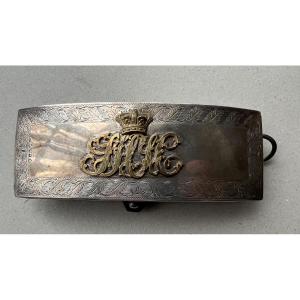 cartouchiere officier anglais en argent