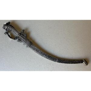 Silver Ceylon Castanets Short Sword - Dagger