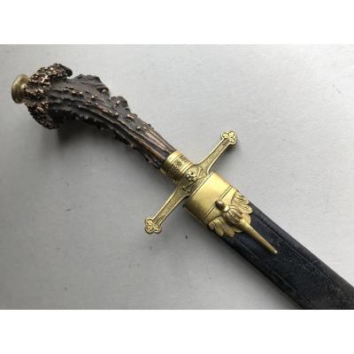 Beautiful German Hunting Dagger With Brunswick Skull