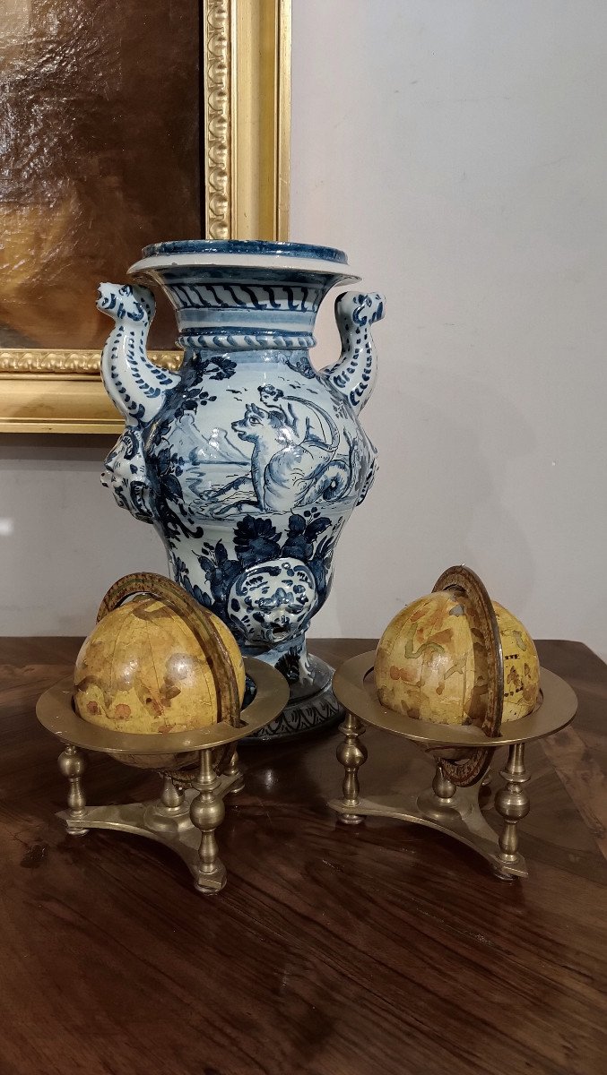 19th Century Pair Of Small World Globes-photo-6