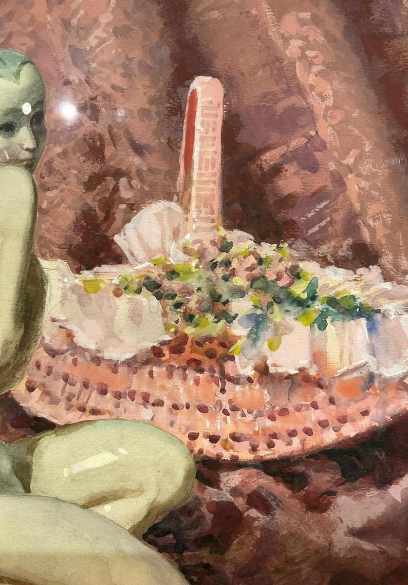 TABLEAU DE SCÈNE D'INTÉRIEUR DES ANNÉES 50-photo-4