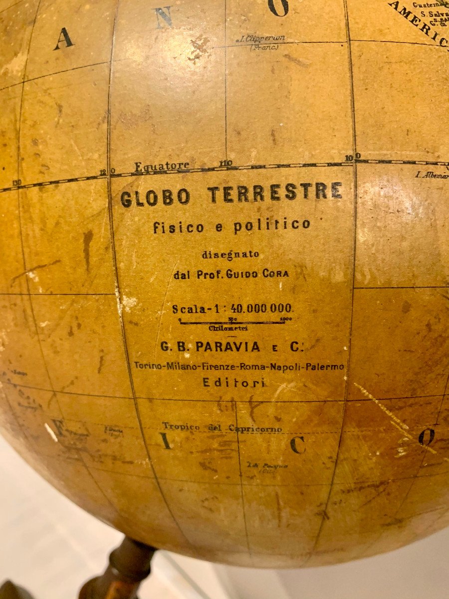 Early 20th Century Tabletop Terrestrial Globe-photo-3