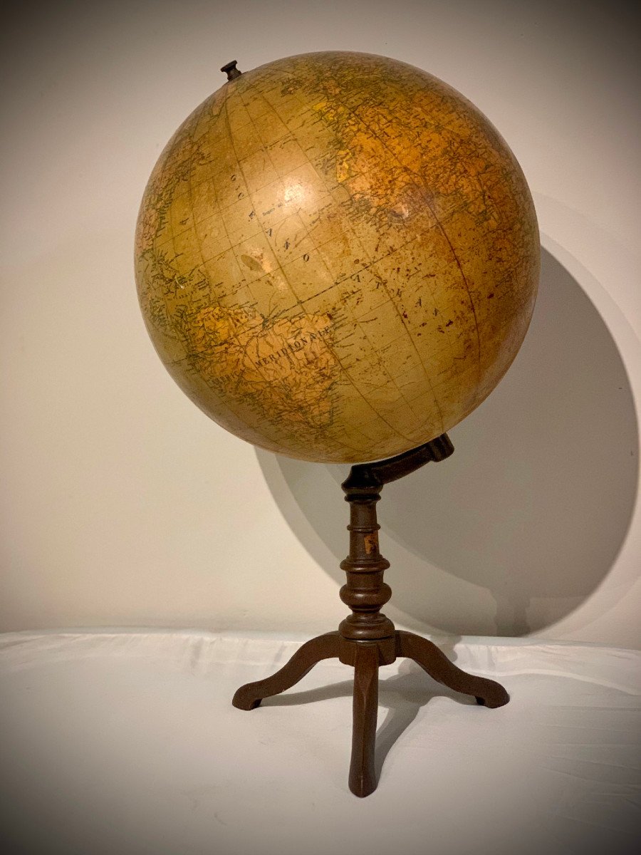Early 20th Century Tabletop Terrestrial Globe-photo-3
