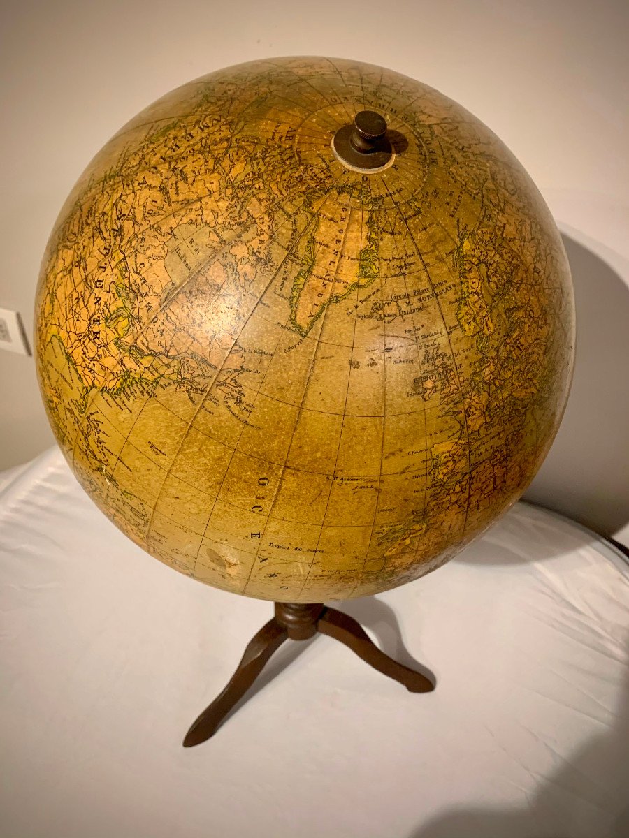 Early 20th Century Tabletop Terrestrial Globe-photo-5