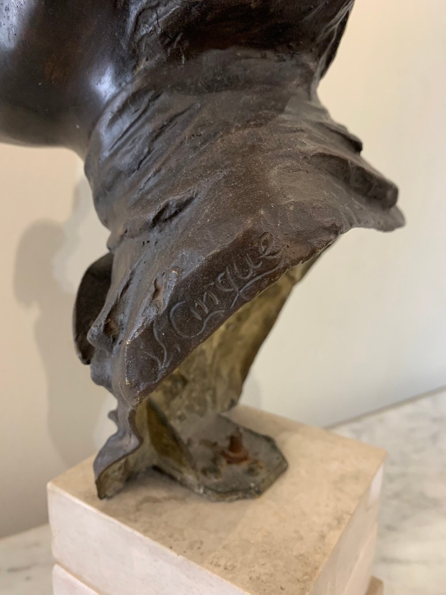 Early 20th Century Vincenzo Cinque “scugnizzo” Bronze Sculpture -photo-2