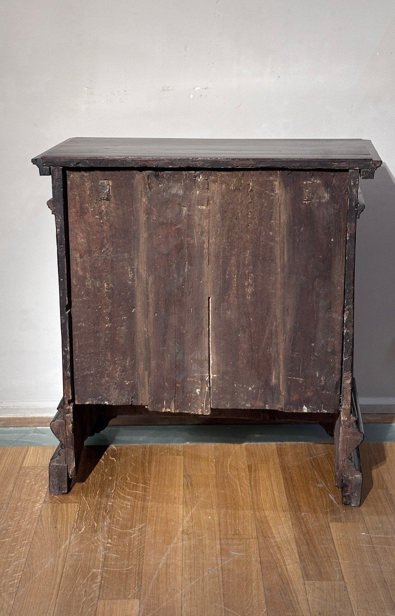 16th Century Renaissance Small Sideboard In Solid Walnut-photo-5