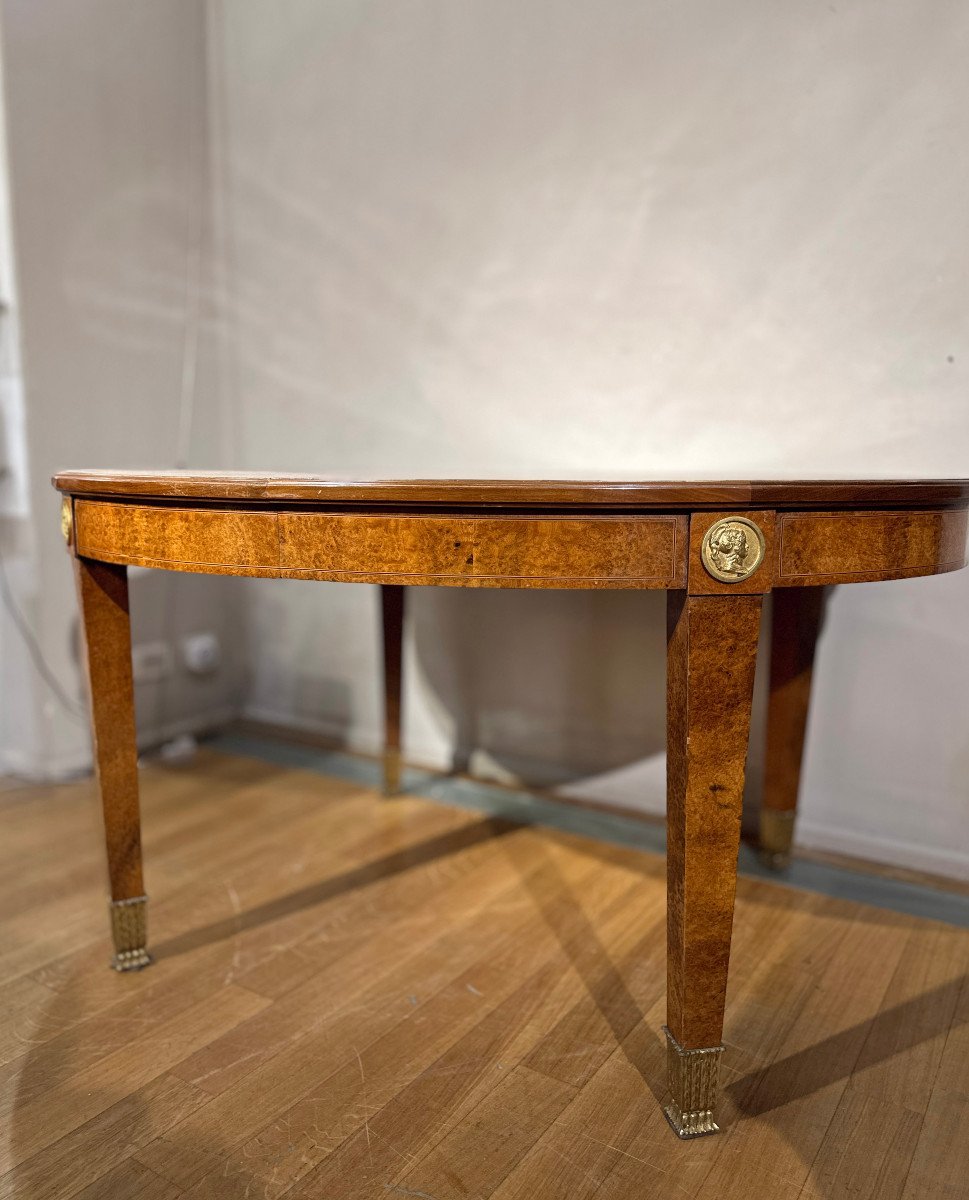 End Of The 19th Century Oval Table In Maple -photo-4