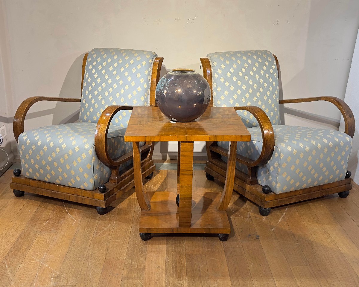PAIRE DE FAUTEUILS ART DÉCO DES ANNÉES ‘30 DU 20ème SIÈCLE-photo-6