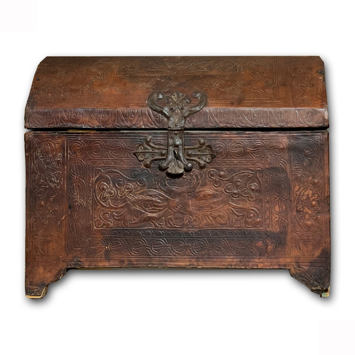 BOUGEOIR EN CUIR DU 17ème SIÈCLE