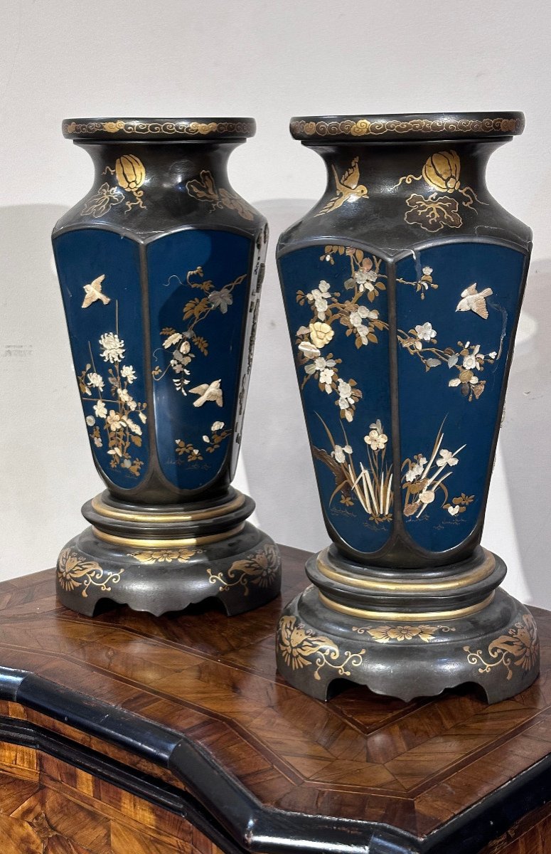 PAIRE DE VASES JAPONAIS FIN DU 19ème SIÈCLE-photo-3