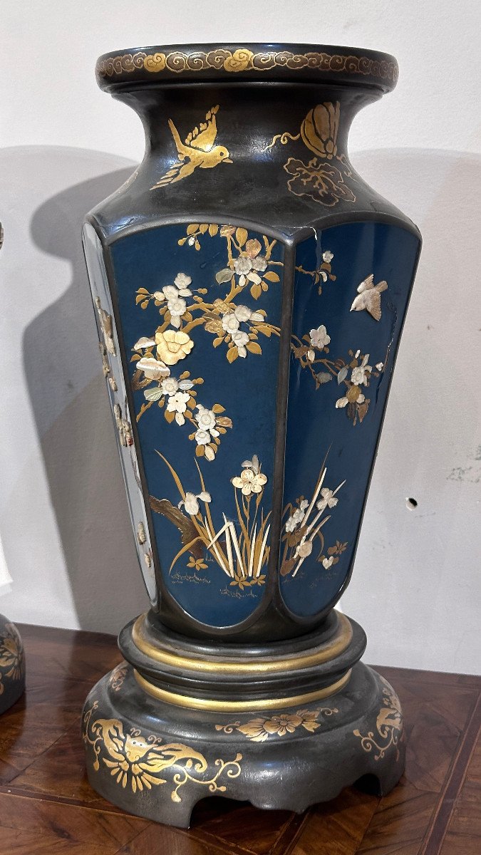 PAIRE DE VASES JAPONAIS FIN DU 19ème SIÈCLE-photo-7