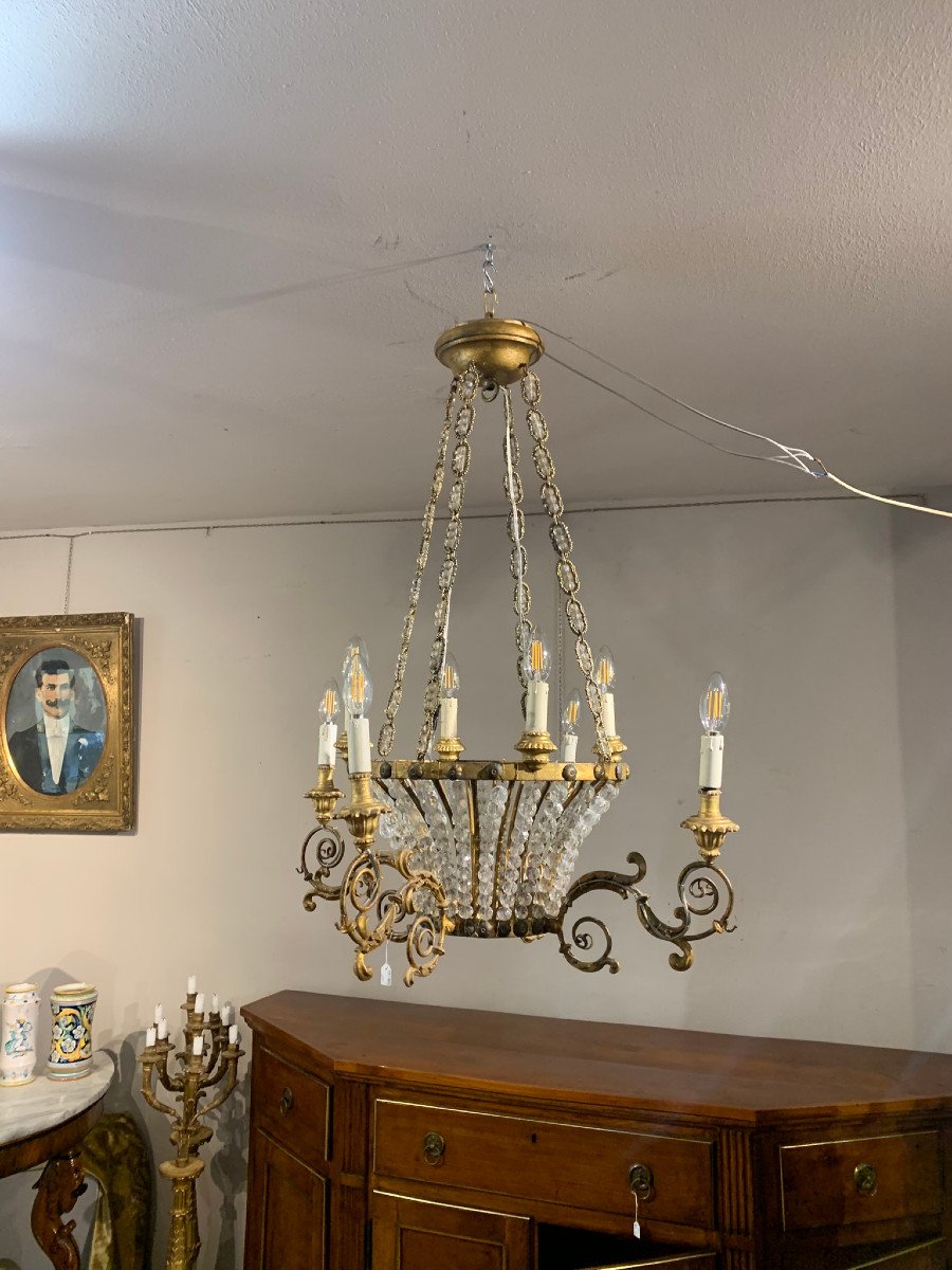 Early 19th Century Basket Chandelier -photo-8