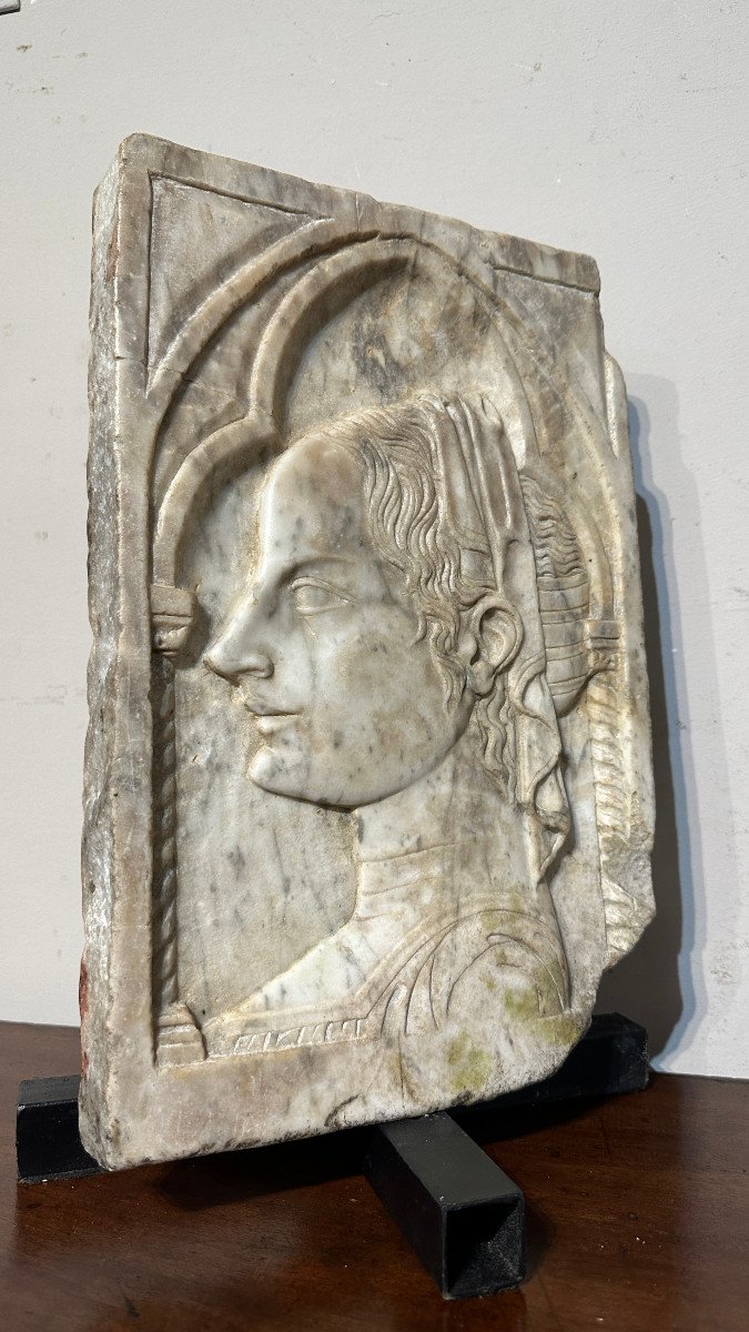 End Of The 19th Century Marble Plaque Attributable To Dossena-photo-4