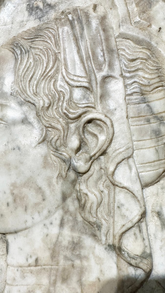End Of The 19th Century Marble Plaque Attributable To Dossena-photo-4