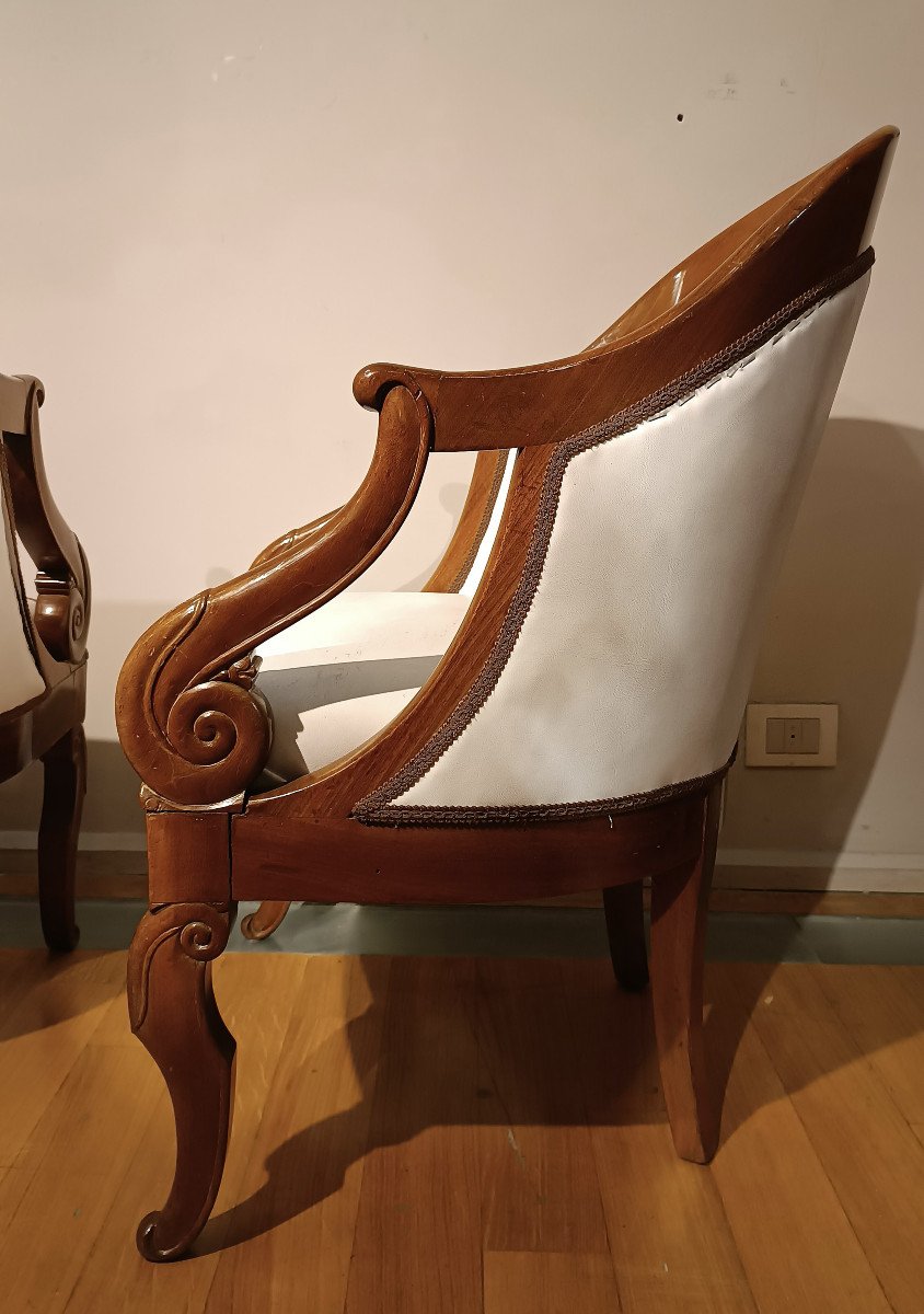PAIRE DE FAUTEUILS JACOB DU DÉBUT DU 19ème SIÈCLE-photo-2