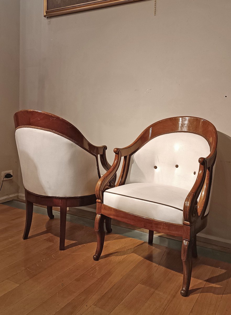 PAIRE DE FAUTEUILS JACOB DU DÉBUT DU 19ème SIÈCLE-photo-4