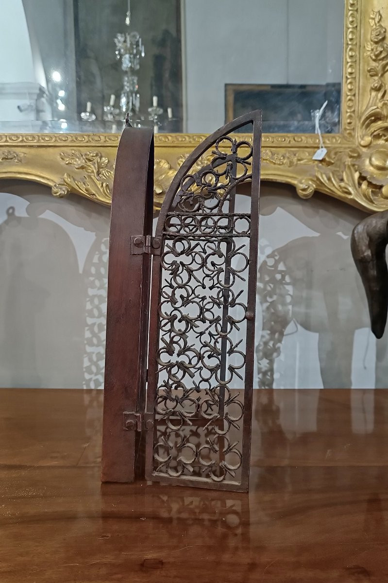 Late 19th Century Small Mirror In Neo Gothic Style -photo-4