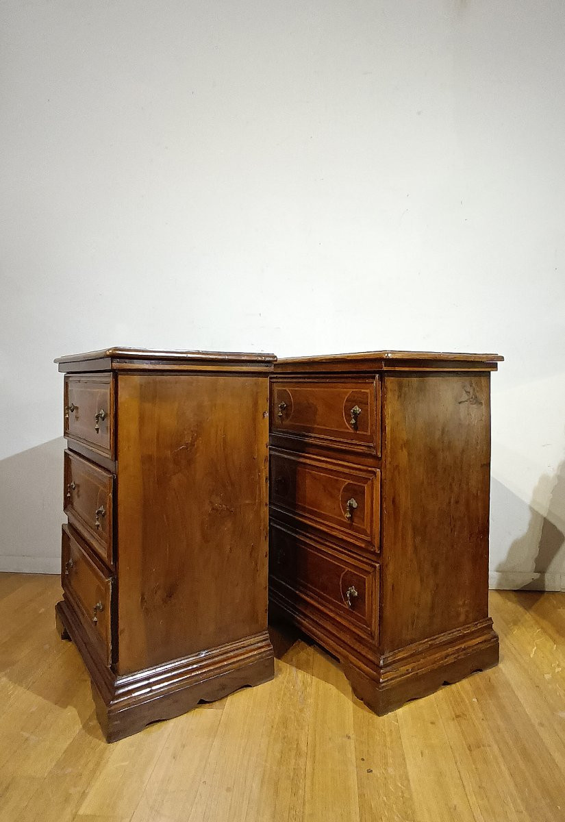 Early 18th Century Pair Of Small Louis XIV Walnut Drawers-photo-2