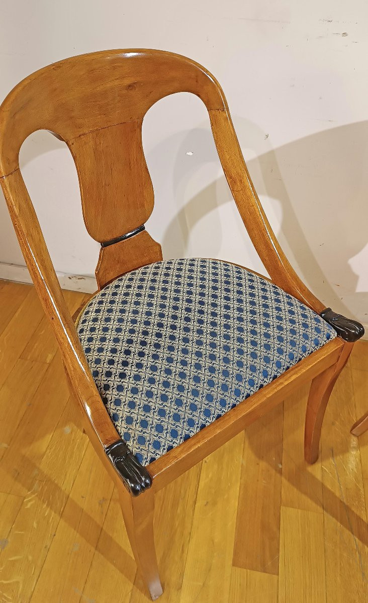 First Half Of The 19th Century Charles X Small Armchairs In Walnut -photo-3